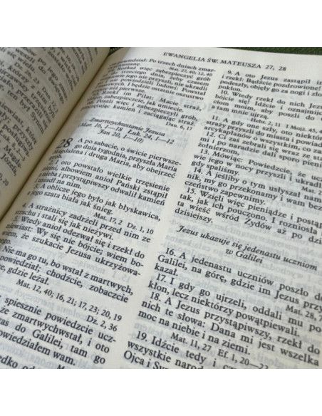 Biblia Warszawska, duża (NOWY FORMAT), INDEKSY ksiąg (wycięcia),oprawa twarda