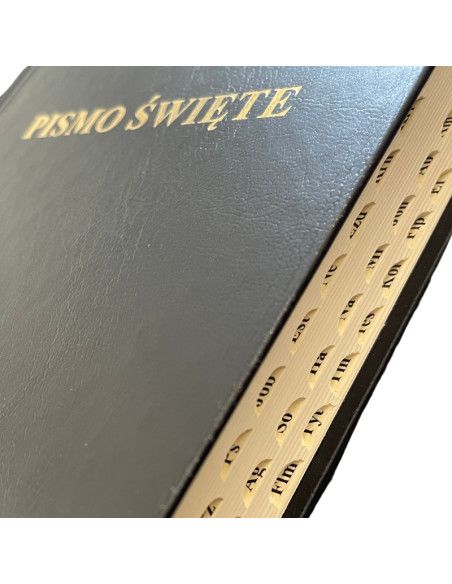 Biblia Warszawska, duża (NOWY FORMAT), INDEKSY ksiąg (wycięcia),oprawa twarda